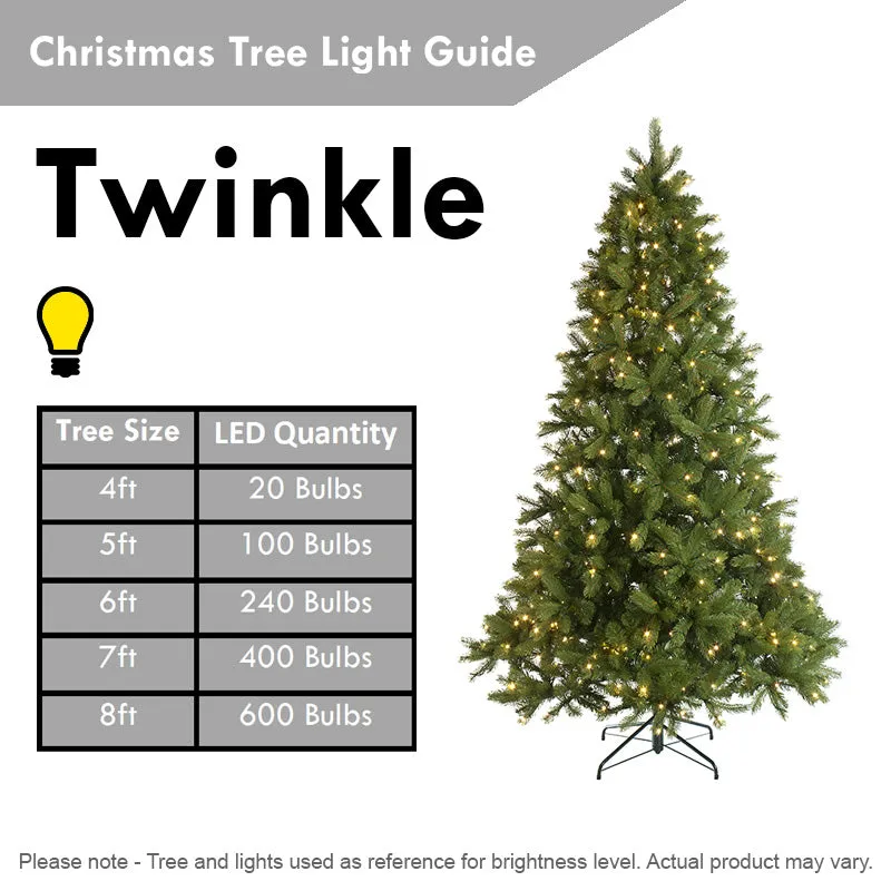 2 Foot Burlap Base Christmas Tree Artificial - White Frosted Green Ornament 68 Tips