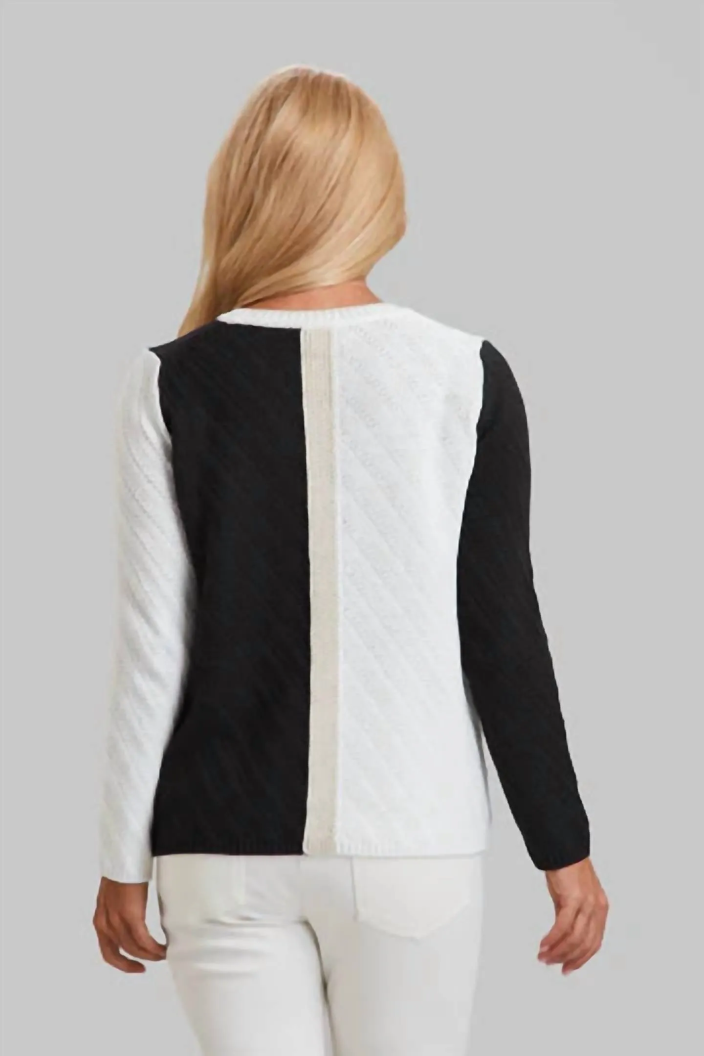 2 Tone Sweater In Multi