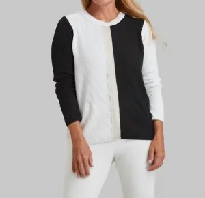 2 Tone Sweater In Multi