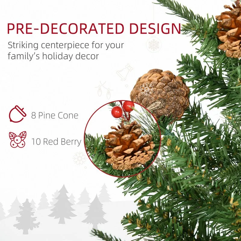 2x 3 Foot Berries & Cones Christmas Tree Artificial - Ornament 110 Tips