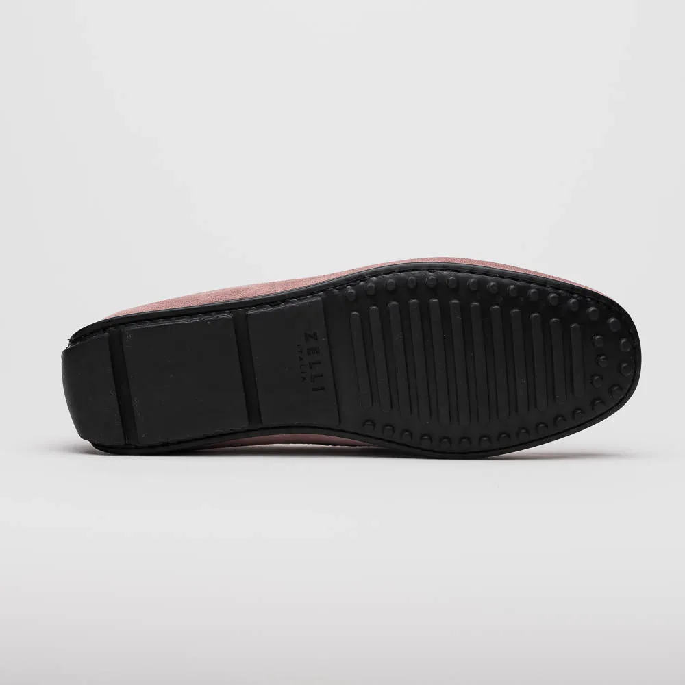 31-160-CDY MONZA Sueded Calfskin with Crocodile Driver Candy