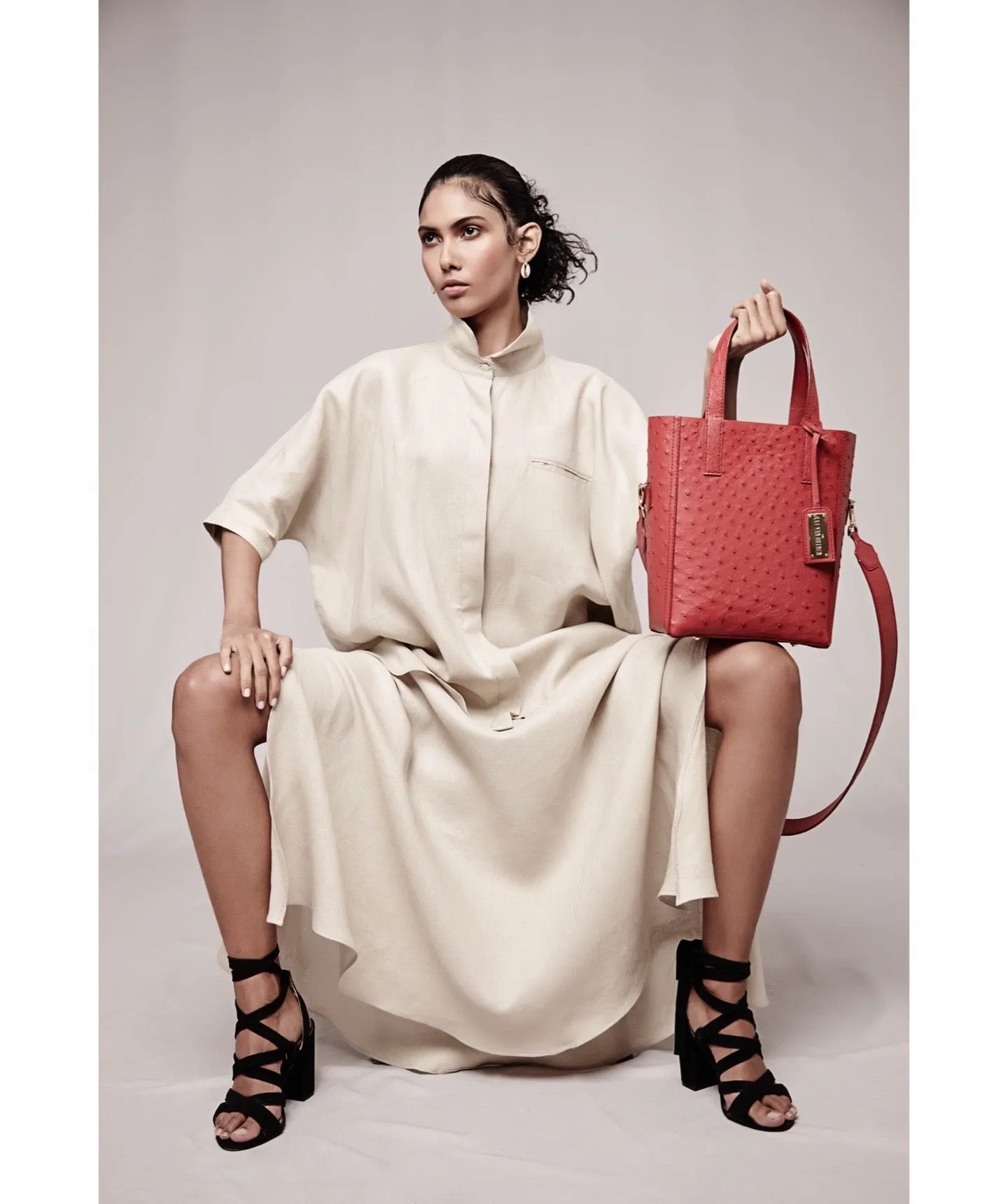 A-line skirt | stone