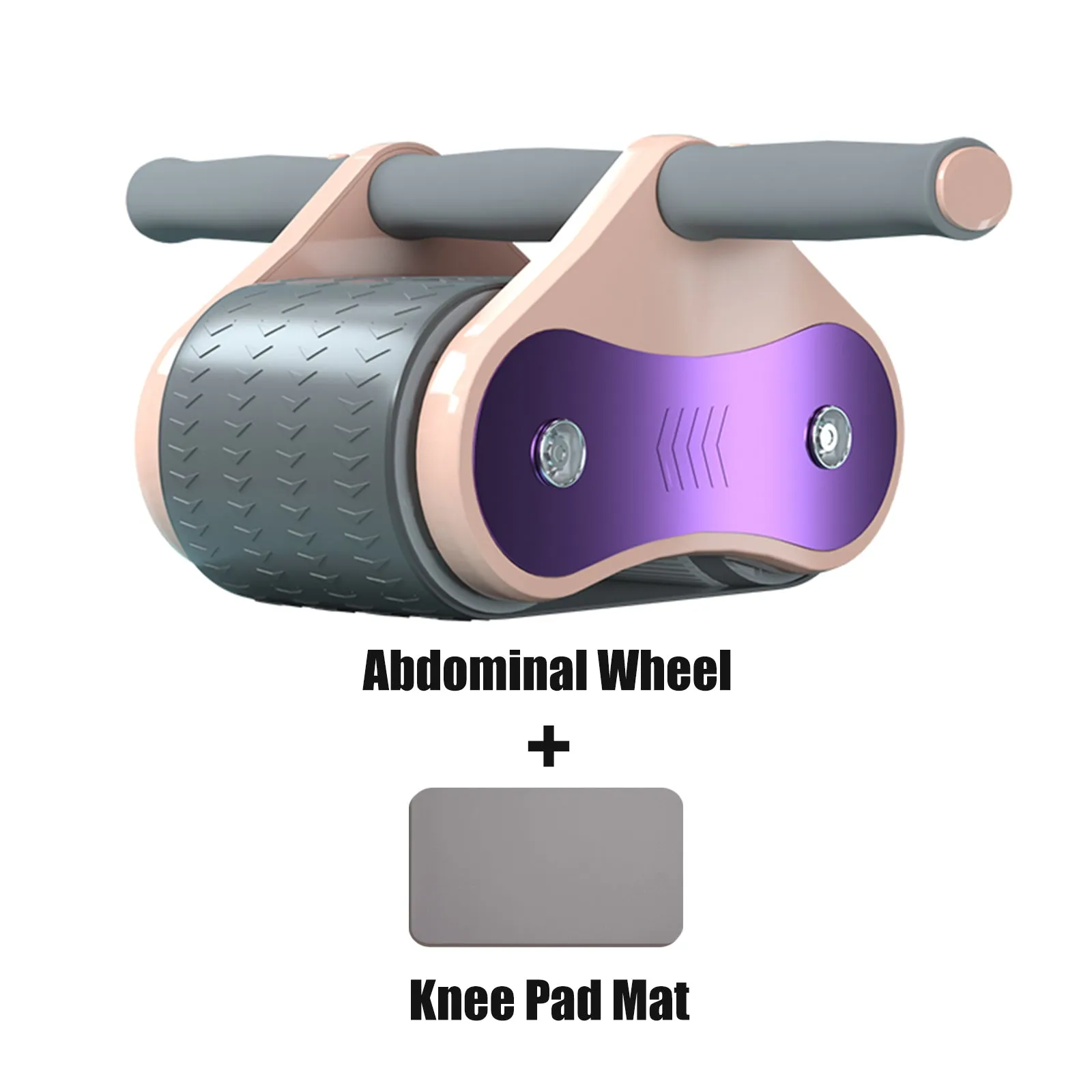 Ab Roller Fitness Equipment W/ Knee Pad Automatic Rebound
