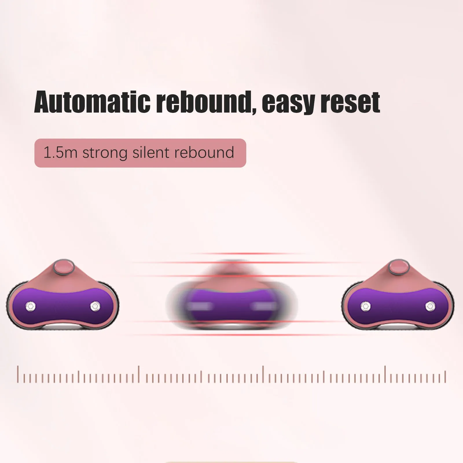 Ab Roller Fitness Equipment W/ Knee Pad Automatic Rebound