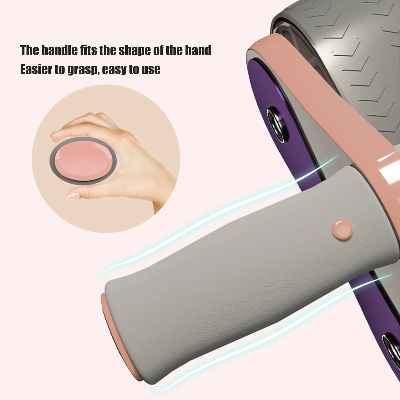 Ab Roller Fitness Equipment W/ Knee Pad Automatic Rebound
