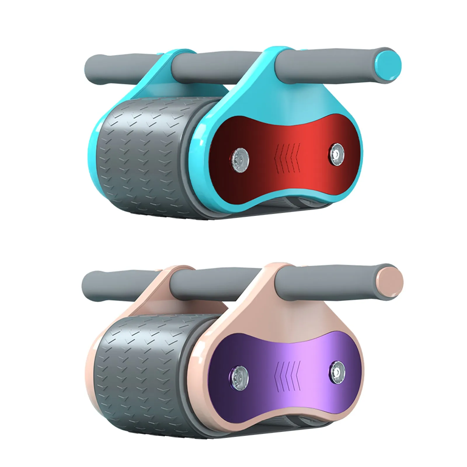 Ab Roller Fitness Equipment W/ Knee Pad Automatic Rebound