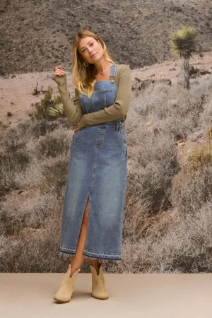 Afia Denim Overall Skirt
