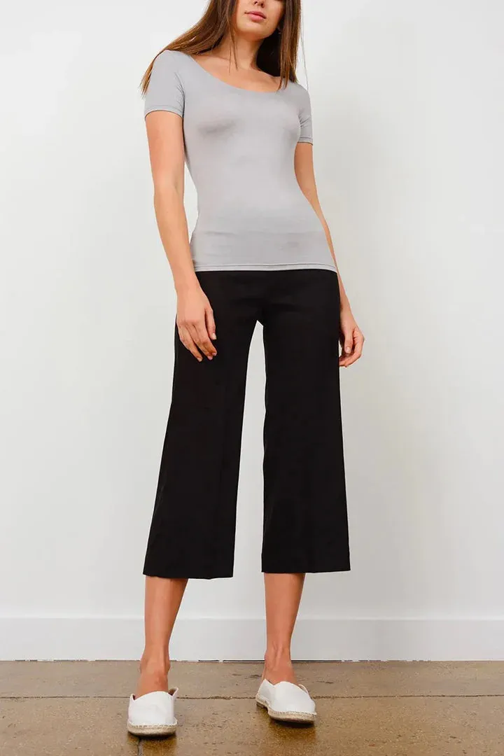 Alex Linen Pants in Black