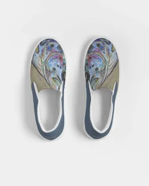 (ARTIST ORIGINAL) Mens Travis Krause Trout Slip-On Canvas Shoe