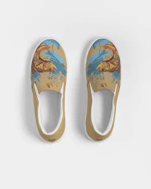 (ARTIST ORIGINAL) Womens Stewart Forrest Brown Trout Slip-On Canvas Shoe (butter)