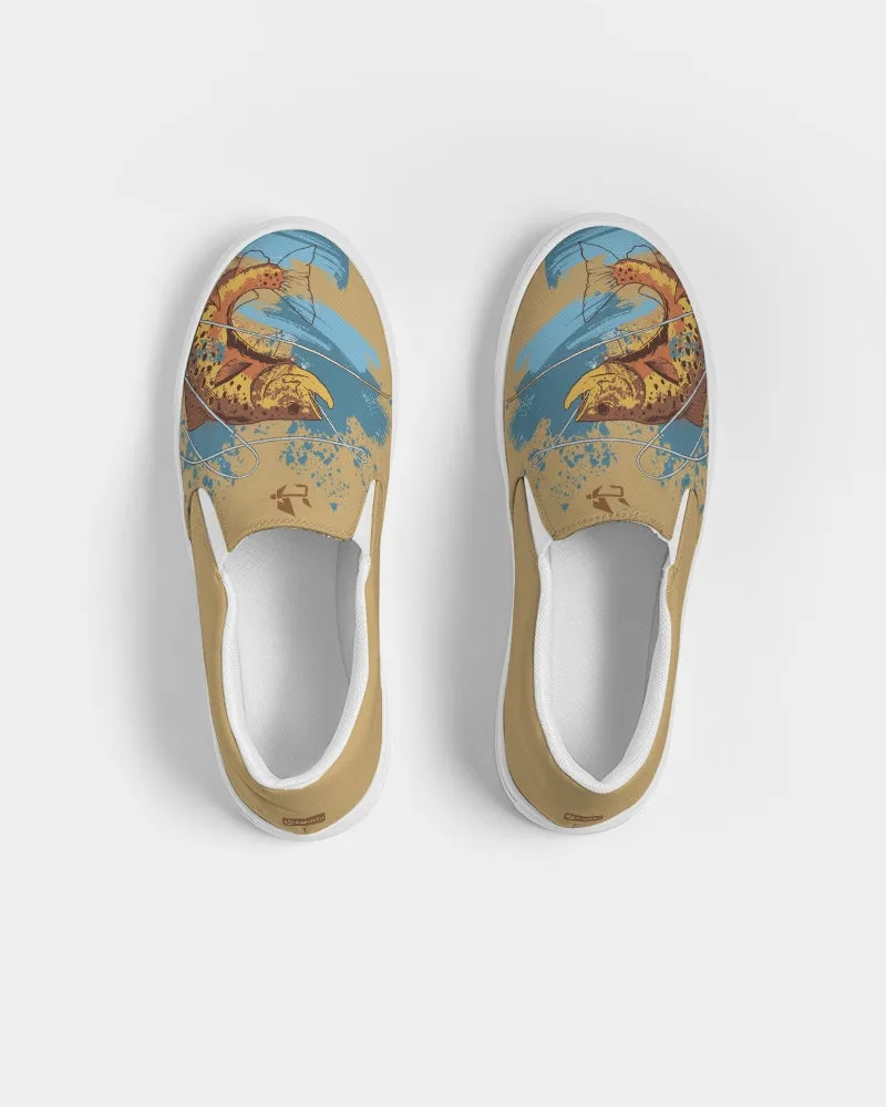(ARTIST ORIGINAL) Womens Stewart Forrest Brown Trout Slip-On Canvas Shoe (butter)