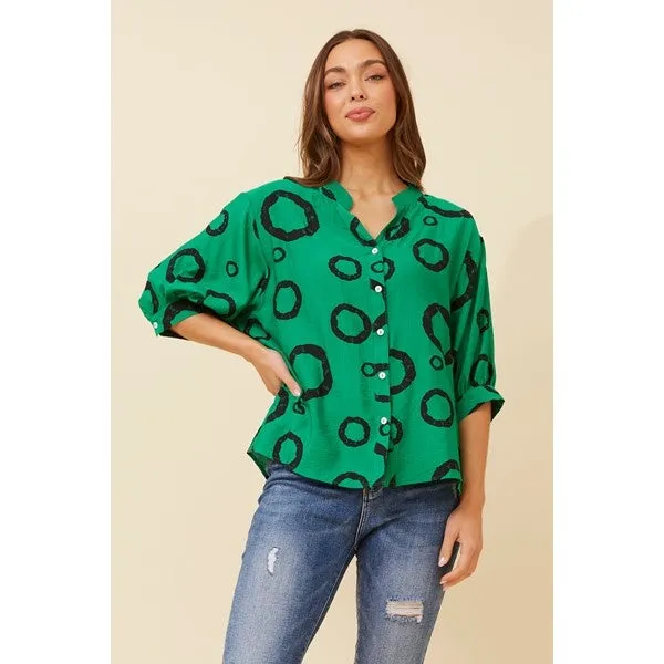 BELINA GEOMETRIC PRINT SHIRT