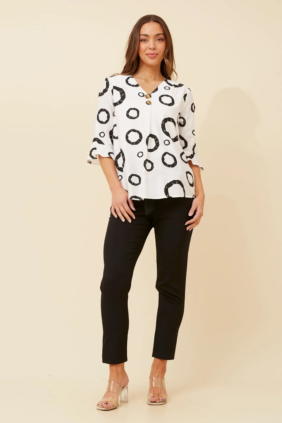 BELINA GEOMETRIC PRINT SHIRT