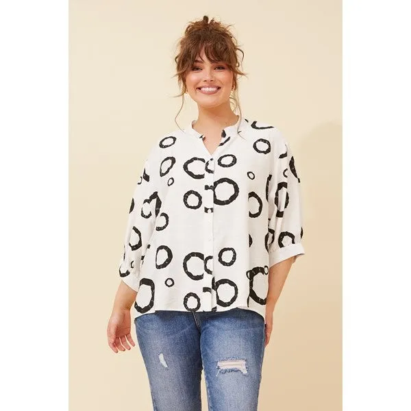 BELINA GEOMETRIC PRINT SHIRT