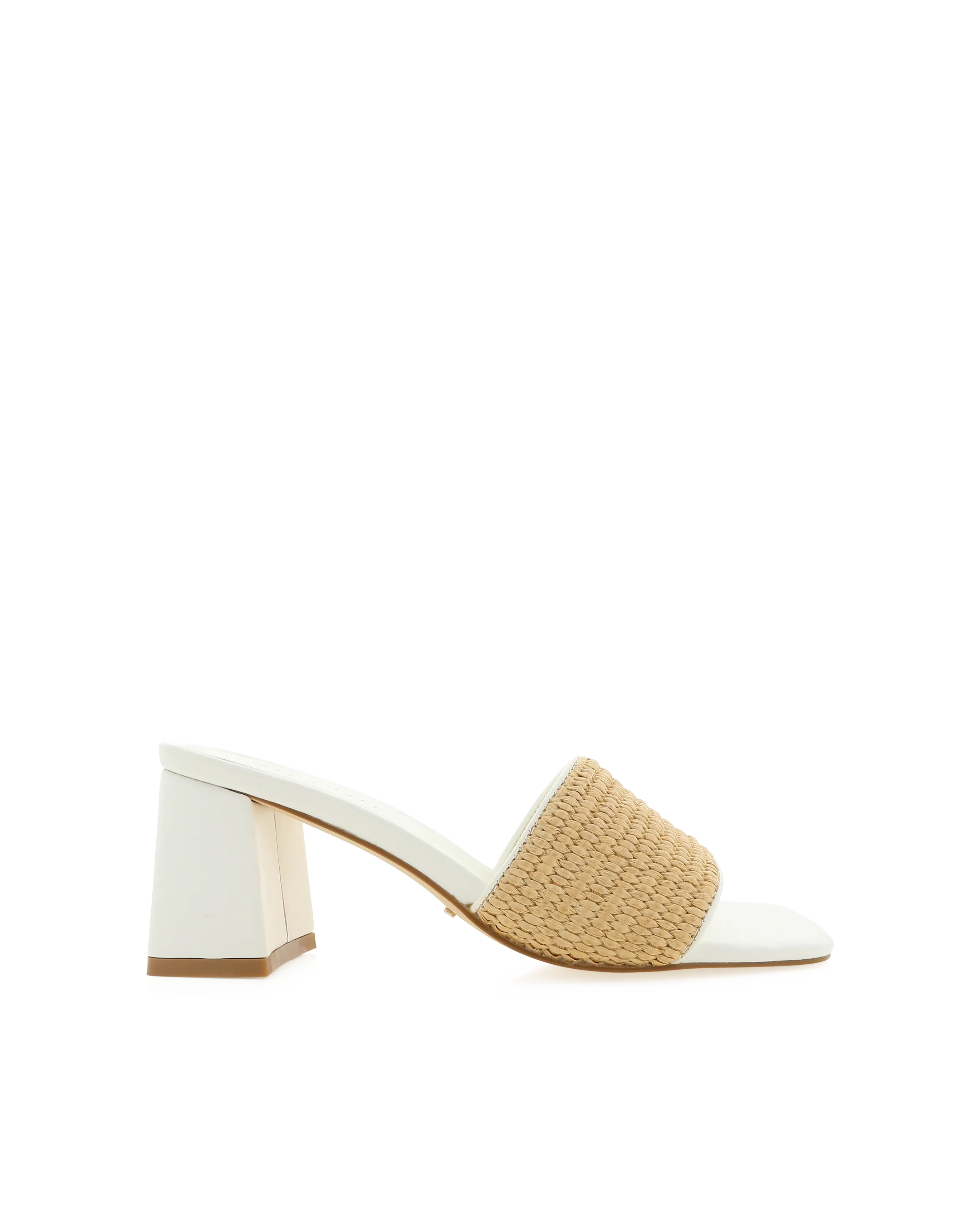Billini | Yarina White Raffia Block Heels