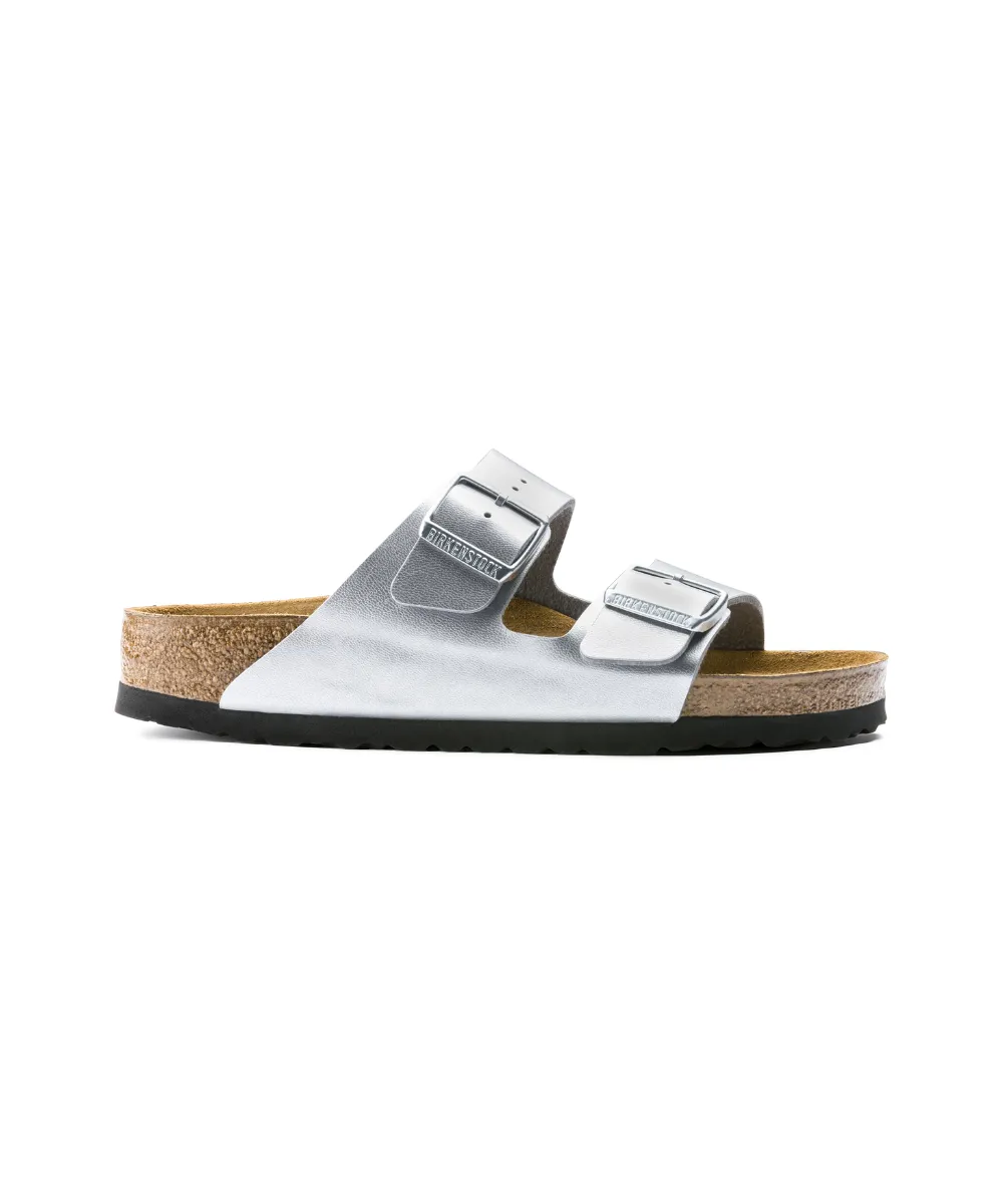 BIRKENSTOCK ARIZONA NARROW FIT IN SILVER