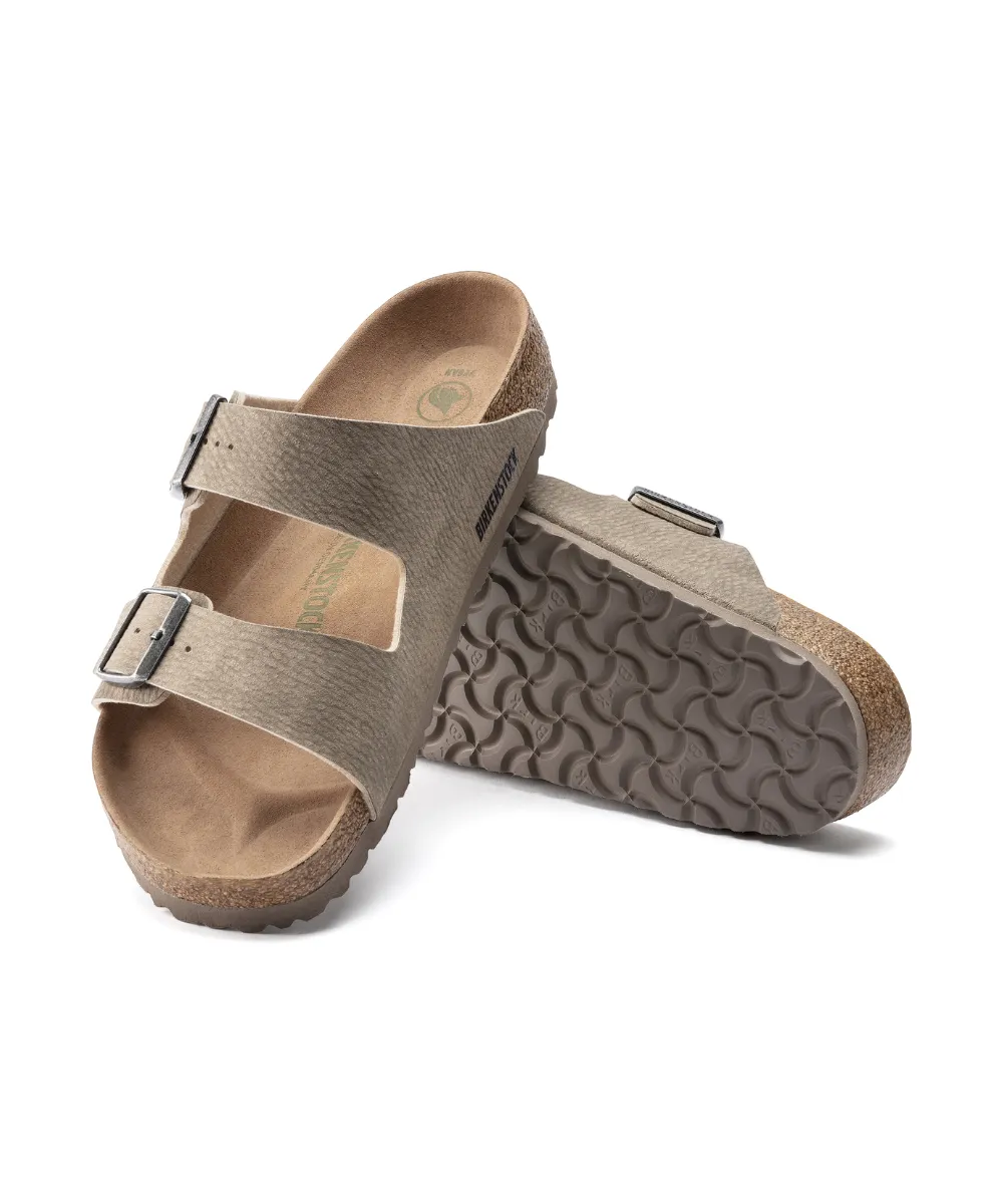 BIRKENSTOCK ARIZONA VEGAN NARROW FIT IN DUSTY GREY