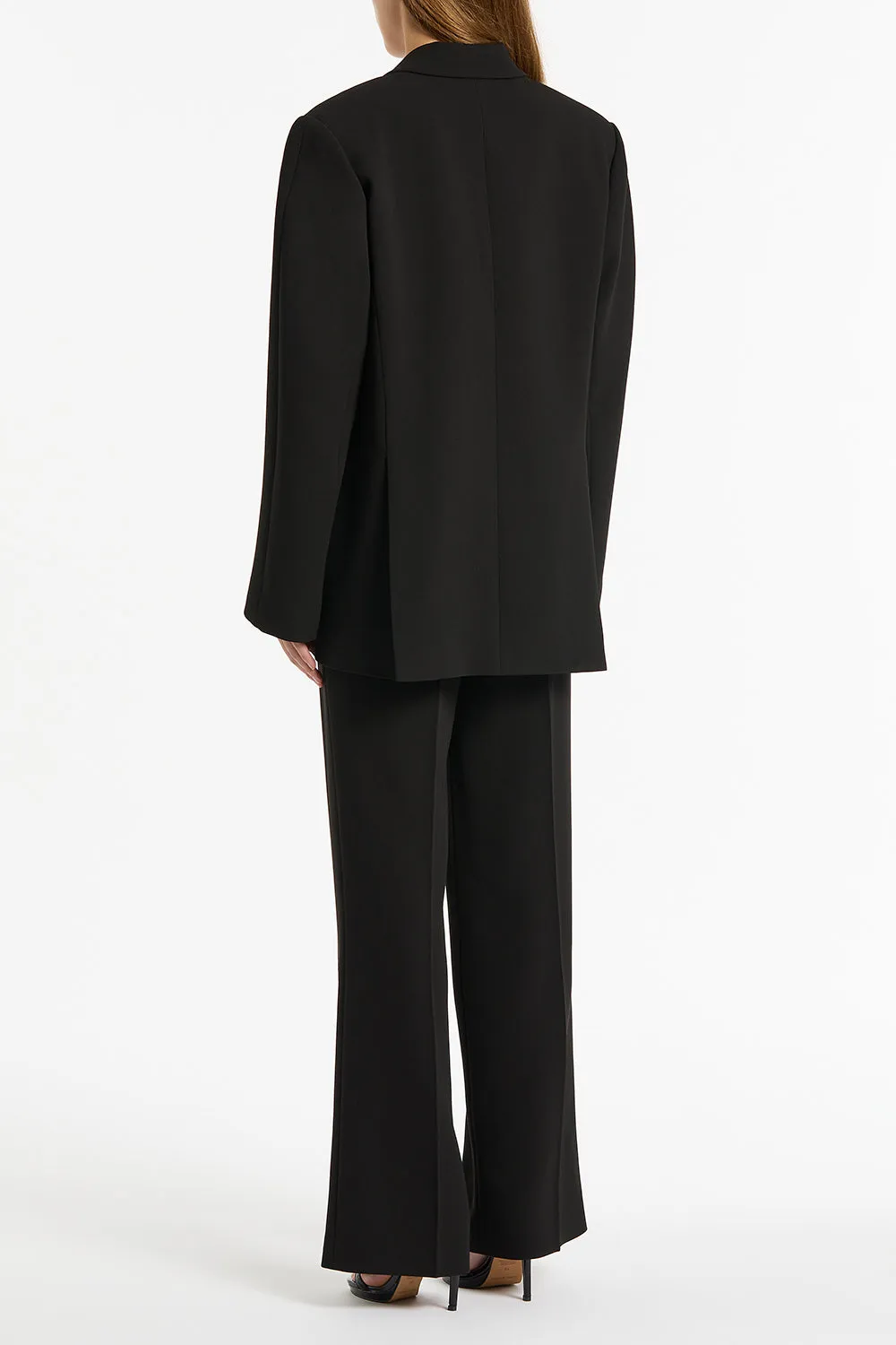 BLACK CREPE OVERSIZED JACKET