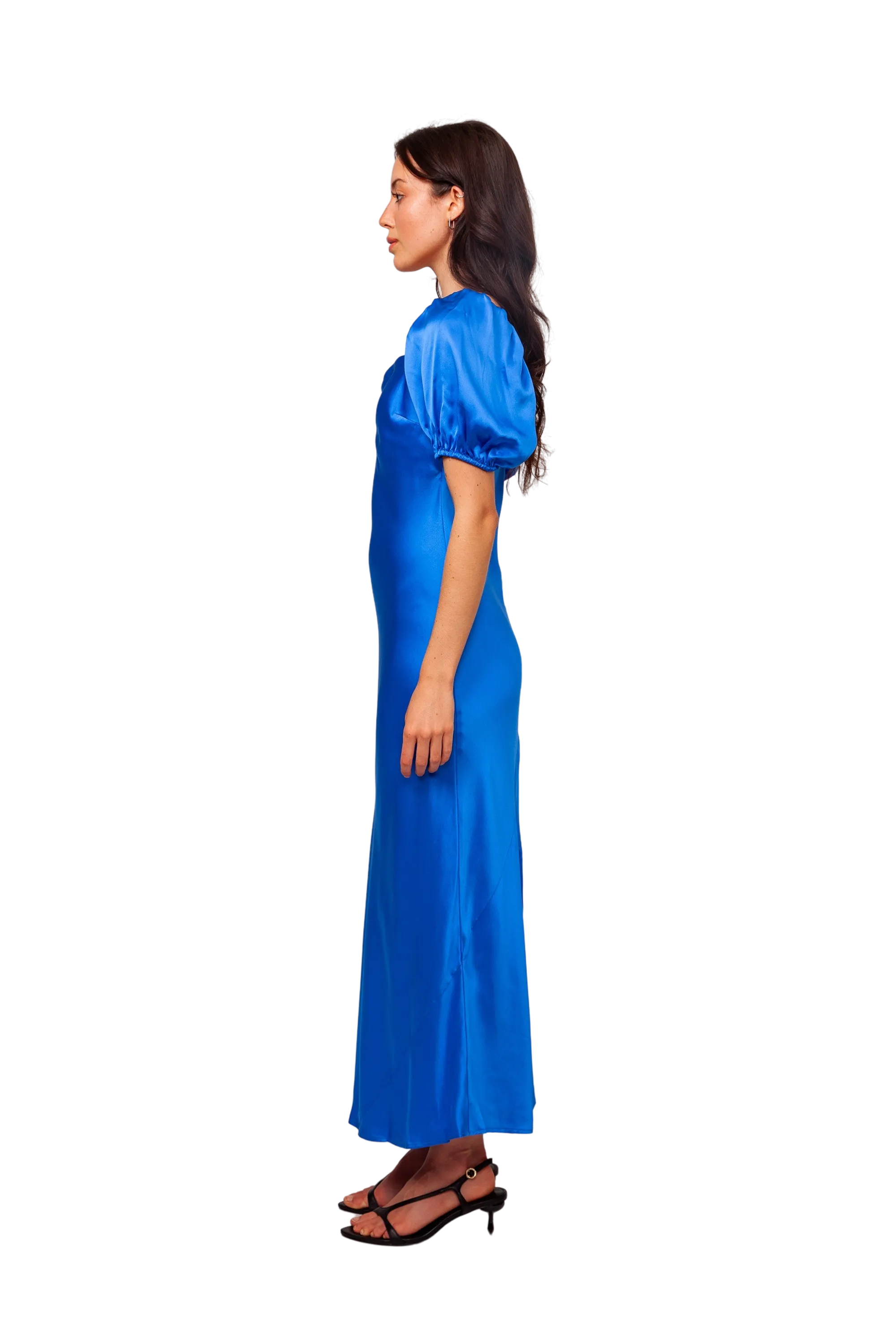 Bobbi Silk Midi Dress Colbolt