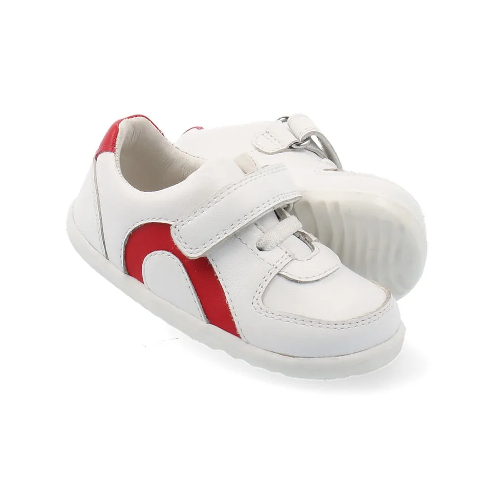 Bobux Step Up Comet White   Red Trainers