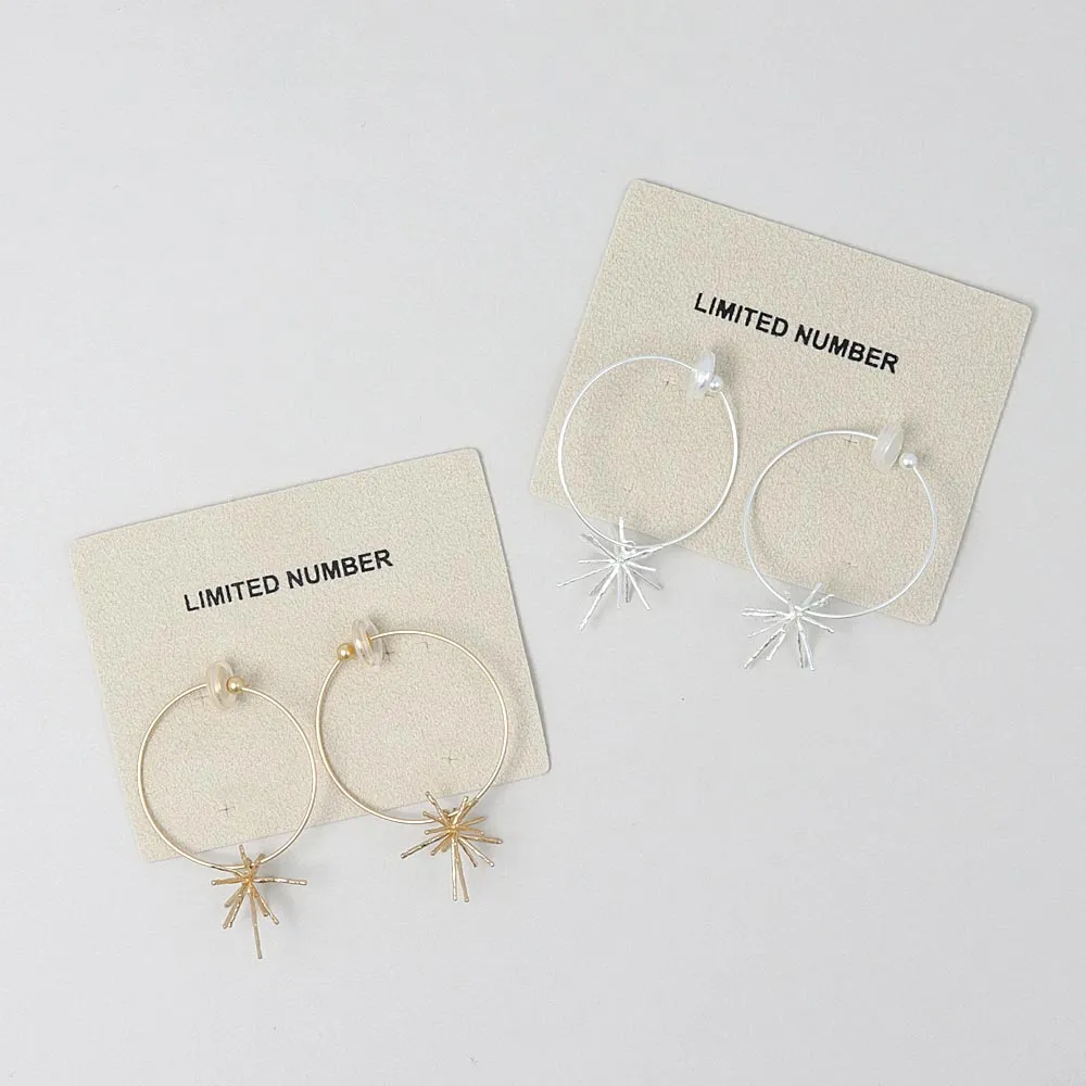 Bright Star Hoop Clip Ons