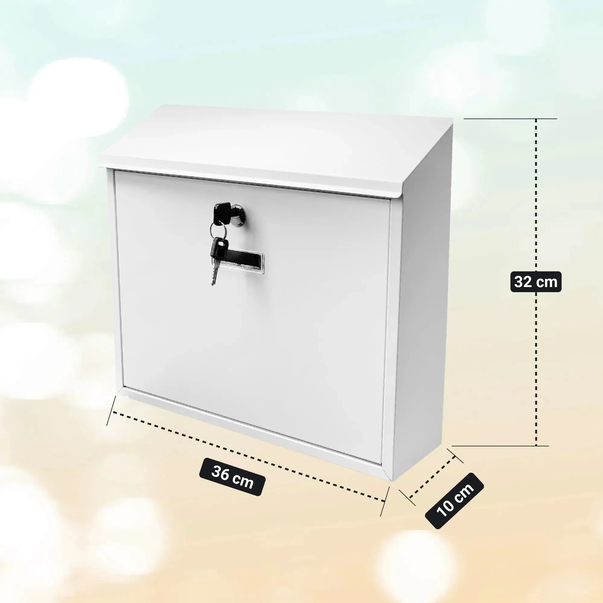 Buckingham Wall Mounted Large Steel Lockable Mailbox Post Letter Box Water Resistant mailbox