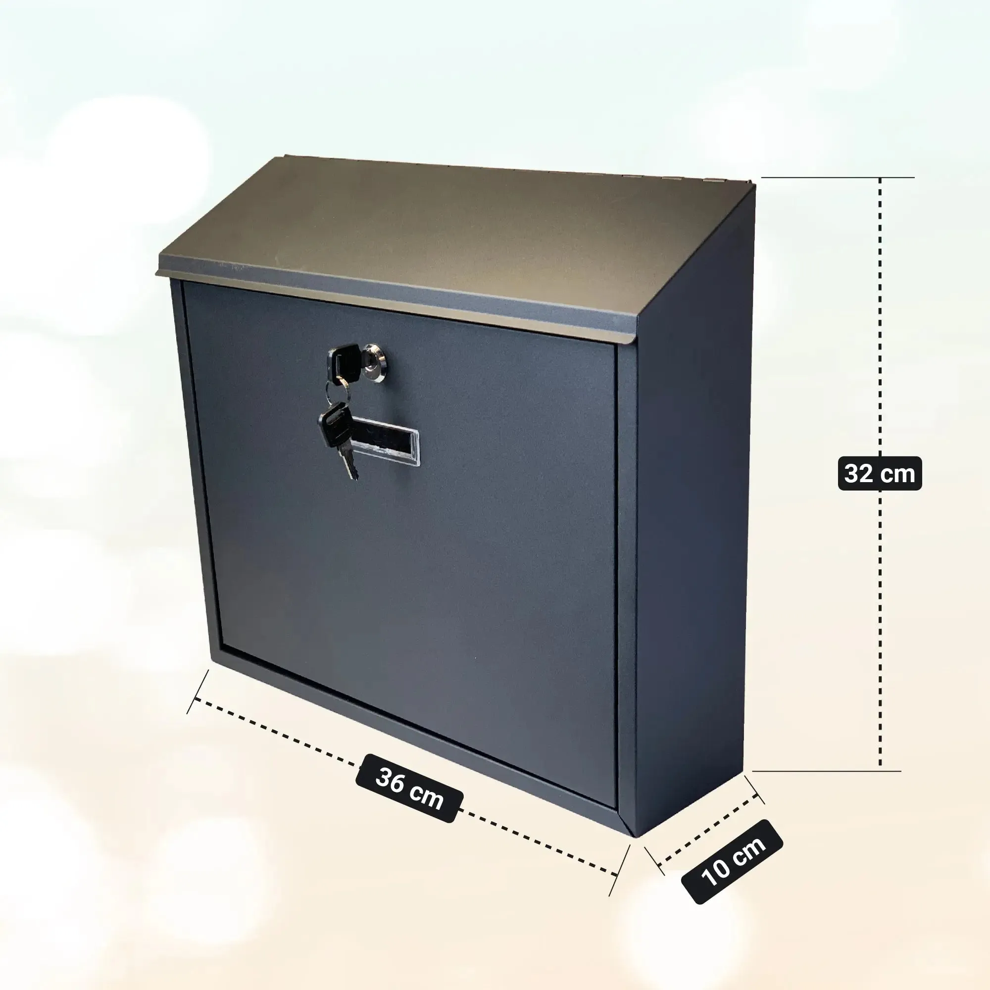 Buckingham Wall Mounted Large Steel Lockable Mailbox Post Letter Box Water Resistant mailbox