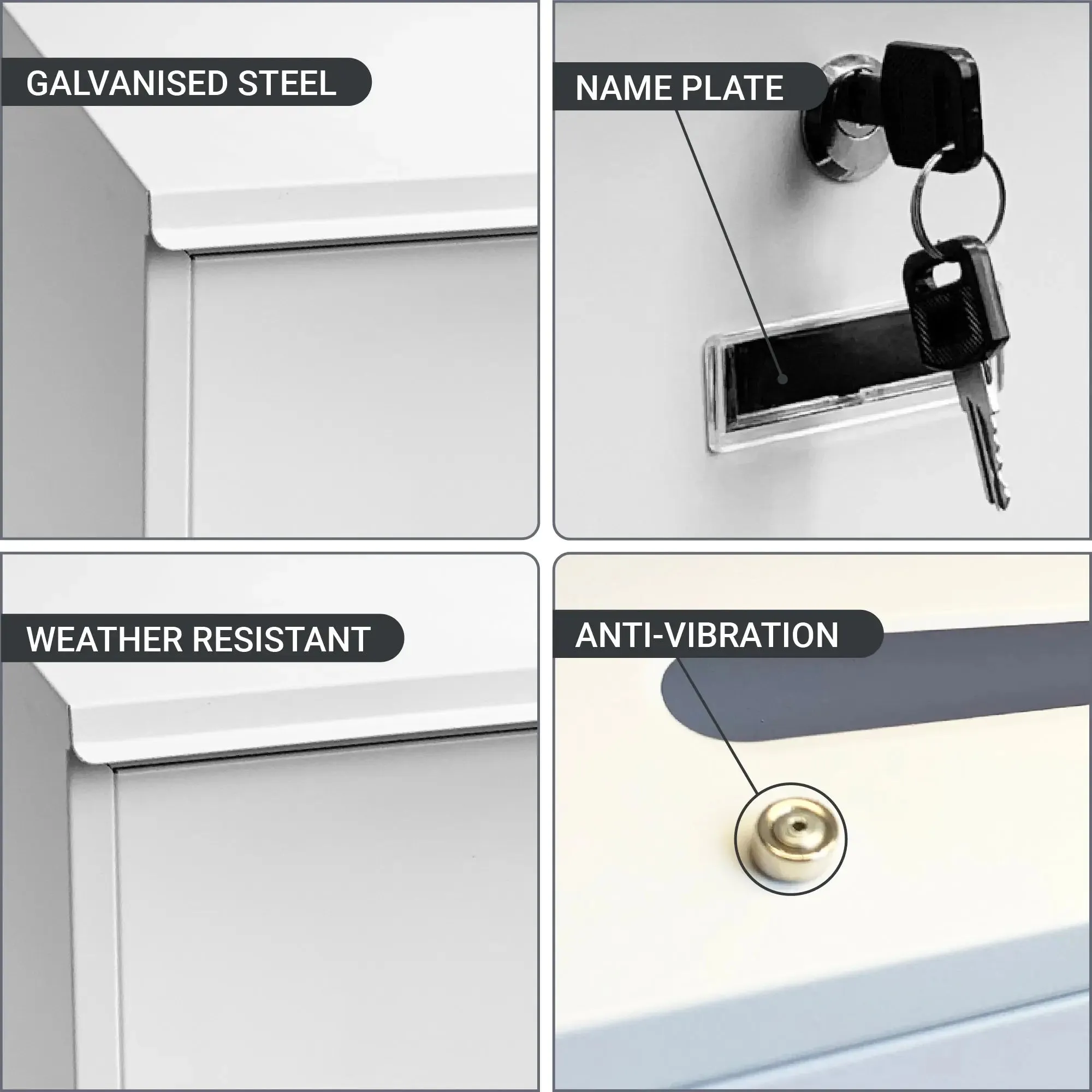 Buckingham Wall Mounted Large Steel Lockable Mailbox Post Letter Box Water Resistant mailbox