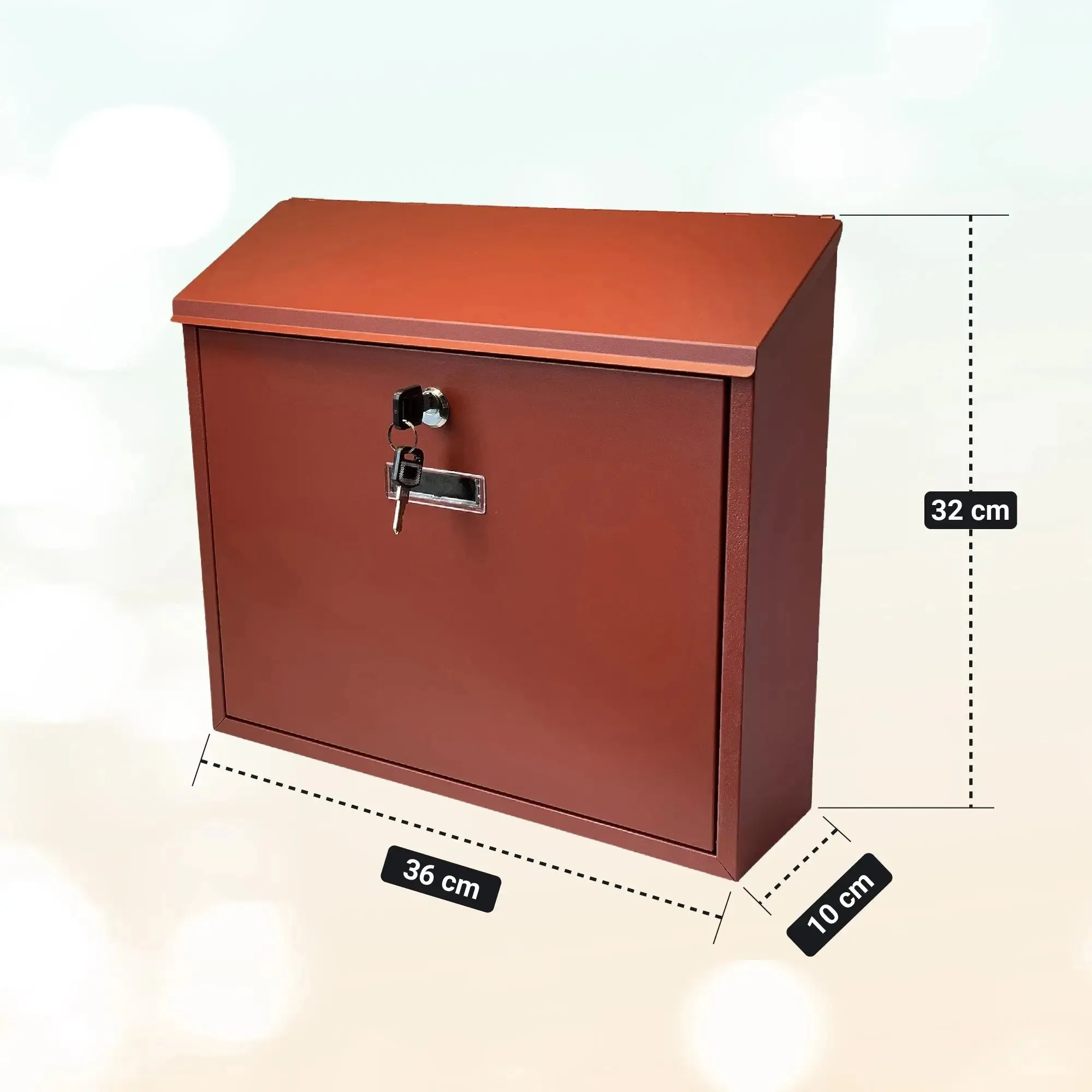 Buckingham Wall Mounted Large Steel Lockable Mailbox Post Letter Box Water Resistant mailbox