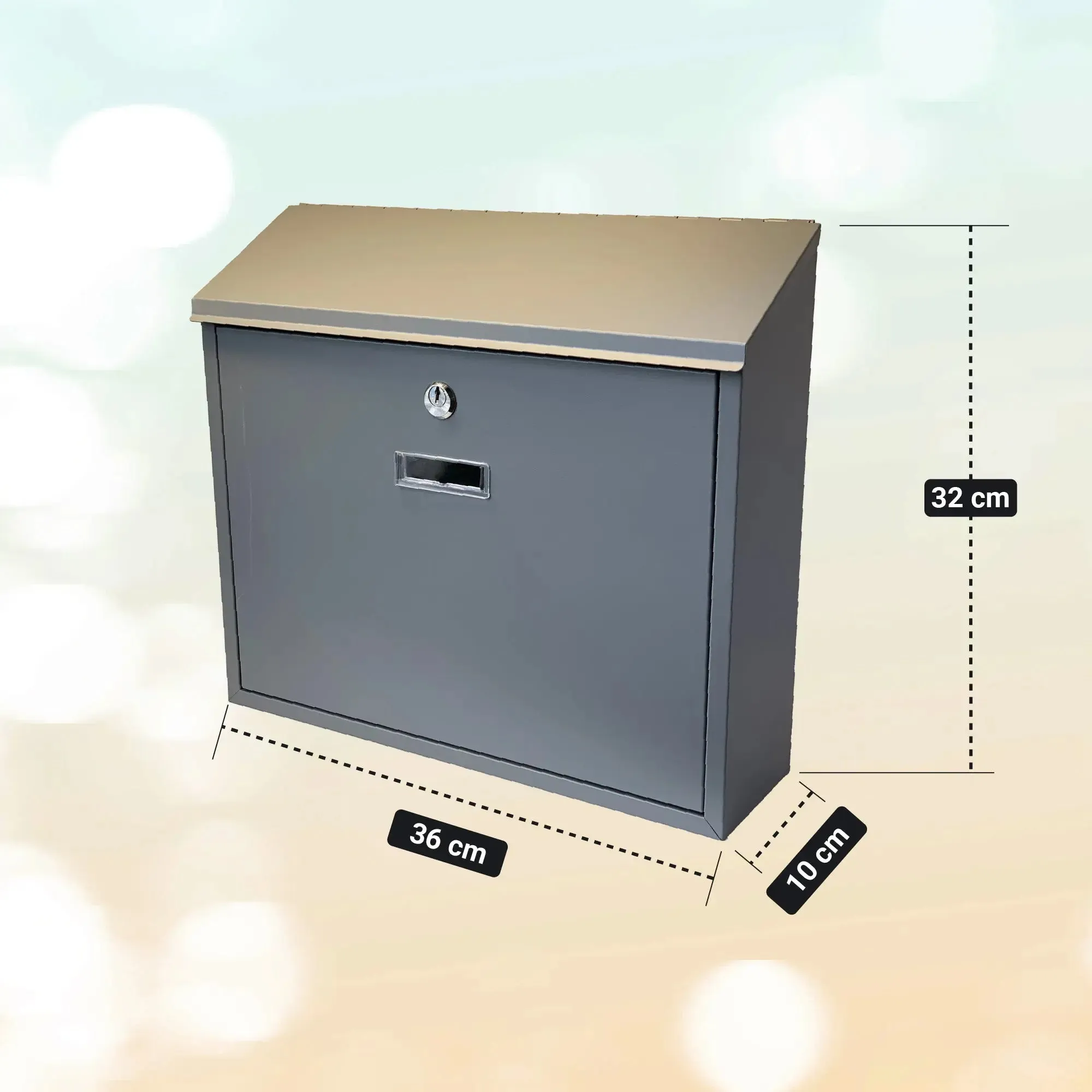 Buckingham Wall Mounted Large Steel Lockable Mailbox Post Letter Box Water Resistant mailbox