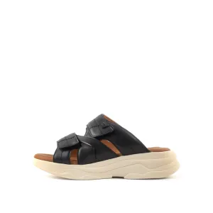 camel active Women Iris Comfort Slip-On Sandals -782404-DZ01SV-1-BLACK