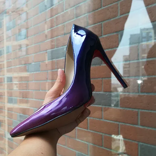 Candy Color Pointed Toe Low Cut Super High Stiletto Heel High Heels Party Shoes