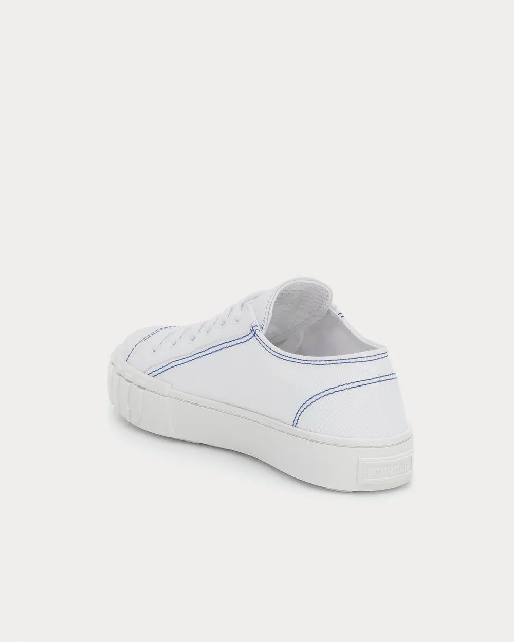 Canvas Bianco Bluette Low Top Sneakers