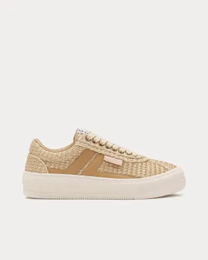 Cash Raffia Natural Low Top Sneakers