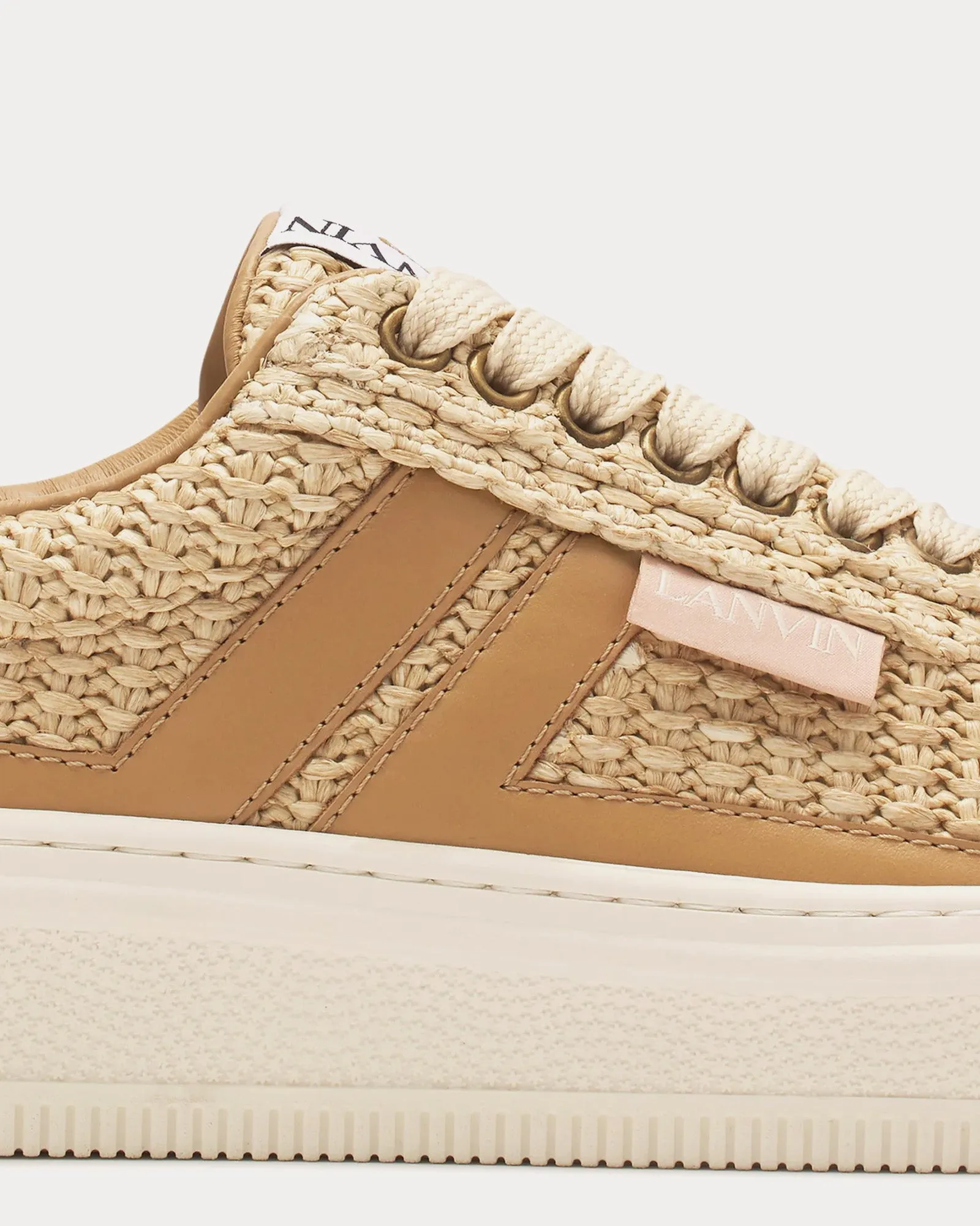 Cash Raffia Natural Low Top Sneakers