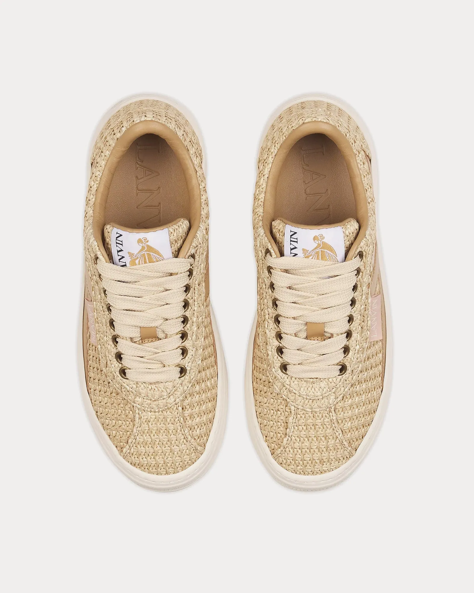 Cash Raffia Natural Low Top Sneakers