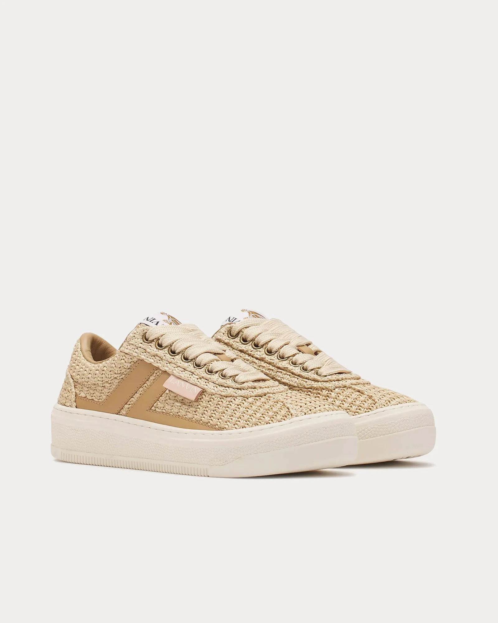 Cash Raffia Natural Low Top Sneakers