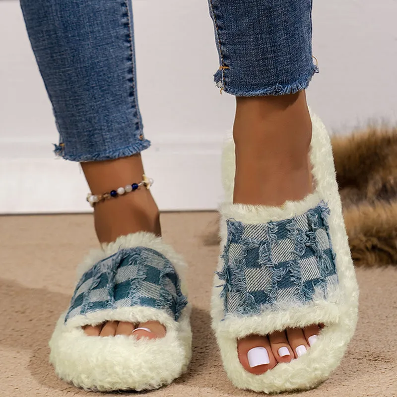 Casual Patchwork Round Comfortable Wedges Shoes