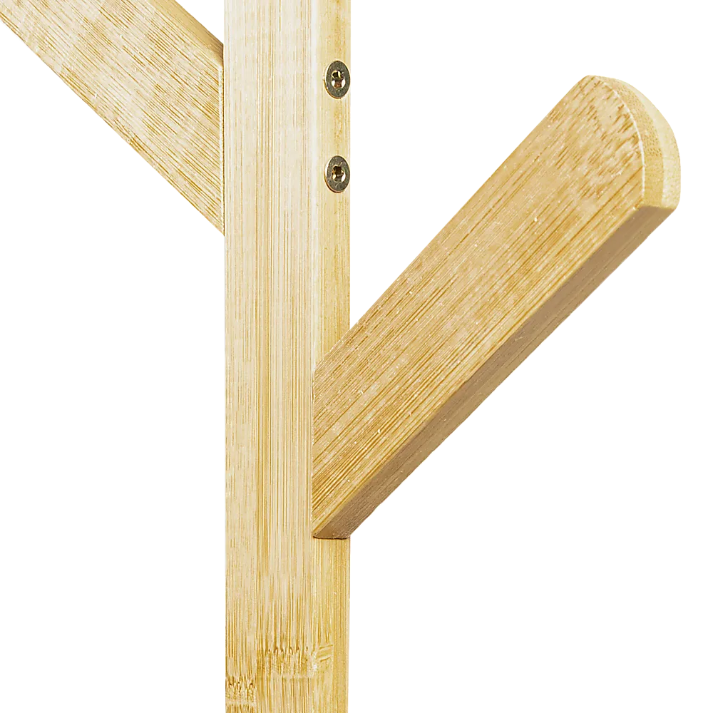 Clothes Coat Rack Wooden Tree Garment Stand Shelf Hanger with Hooks
