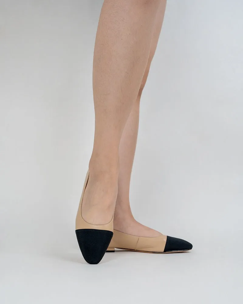 Colorblock Patchwork Flat & Mid Heel Shallow Mouth Loafers