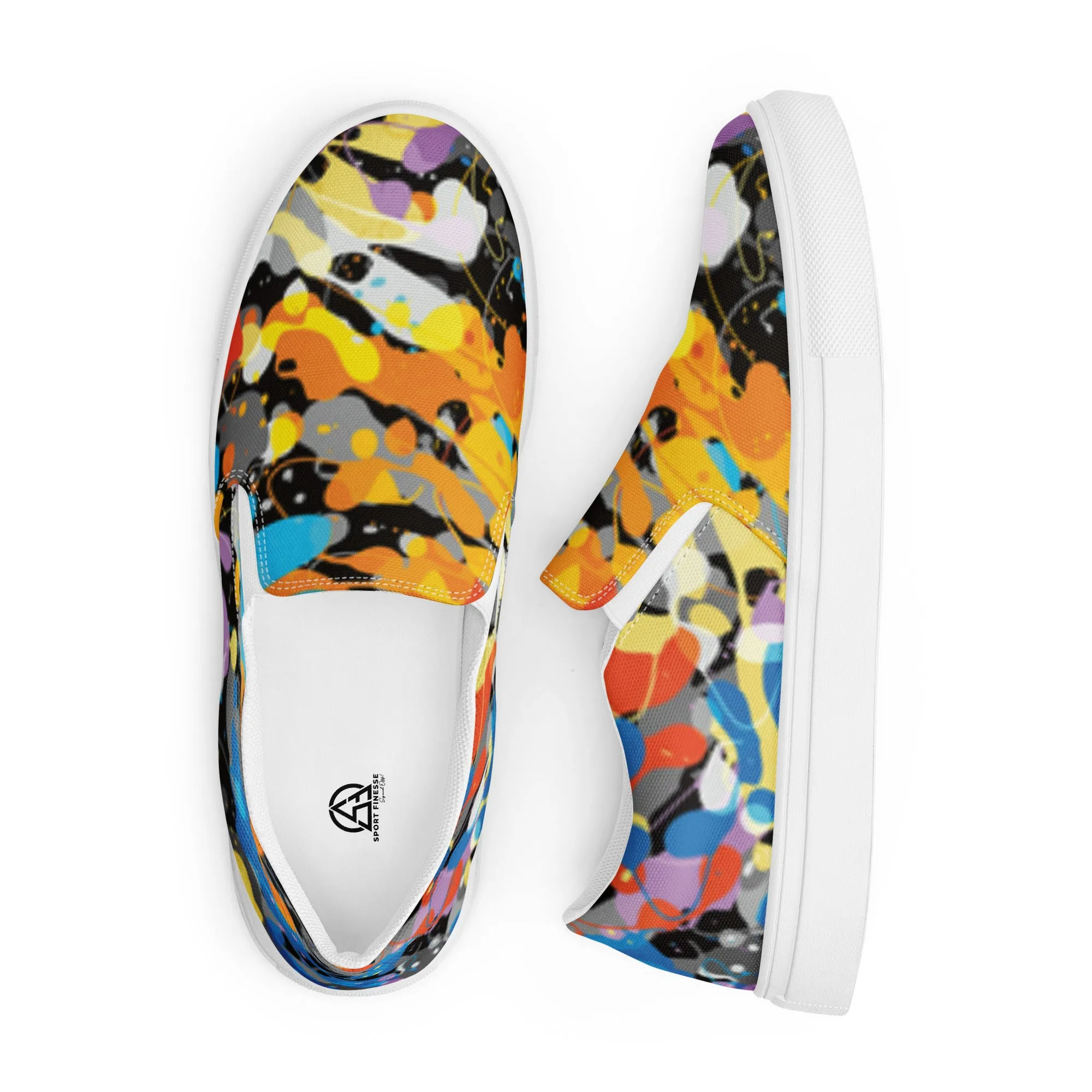 Colorful lava print Women's slip-on shoes
