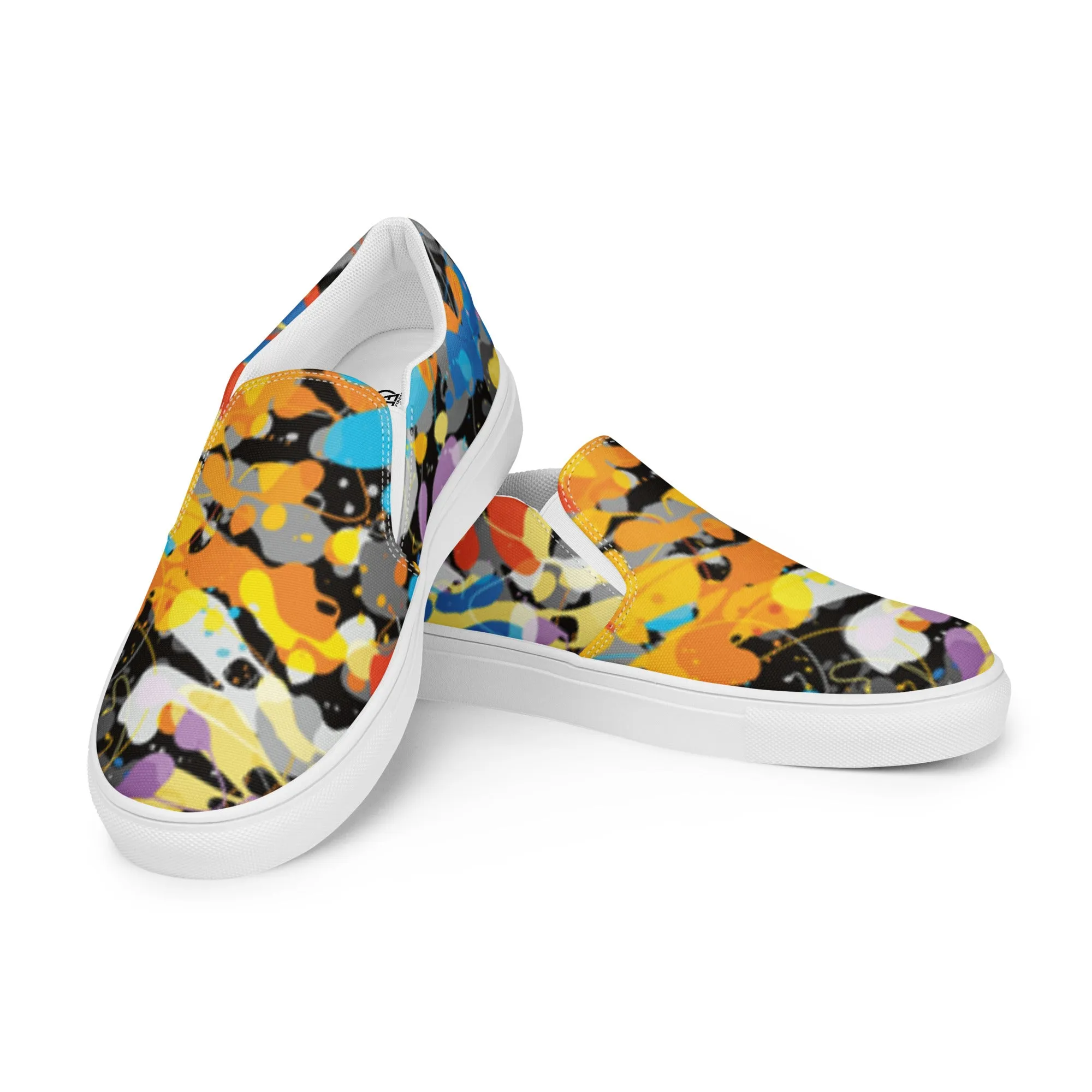 Colorful lava print Women's slip-on shoes