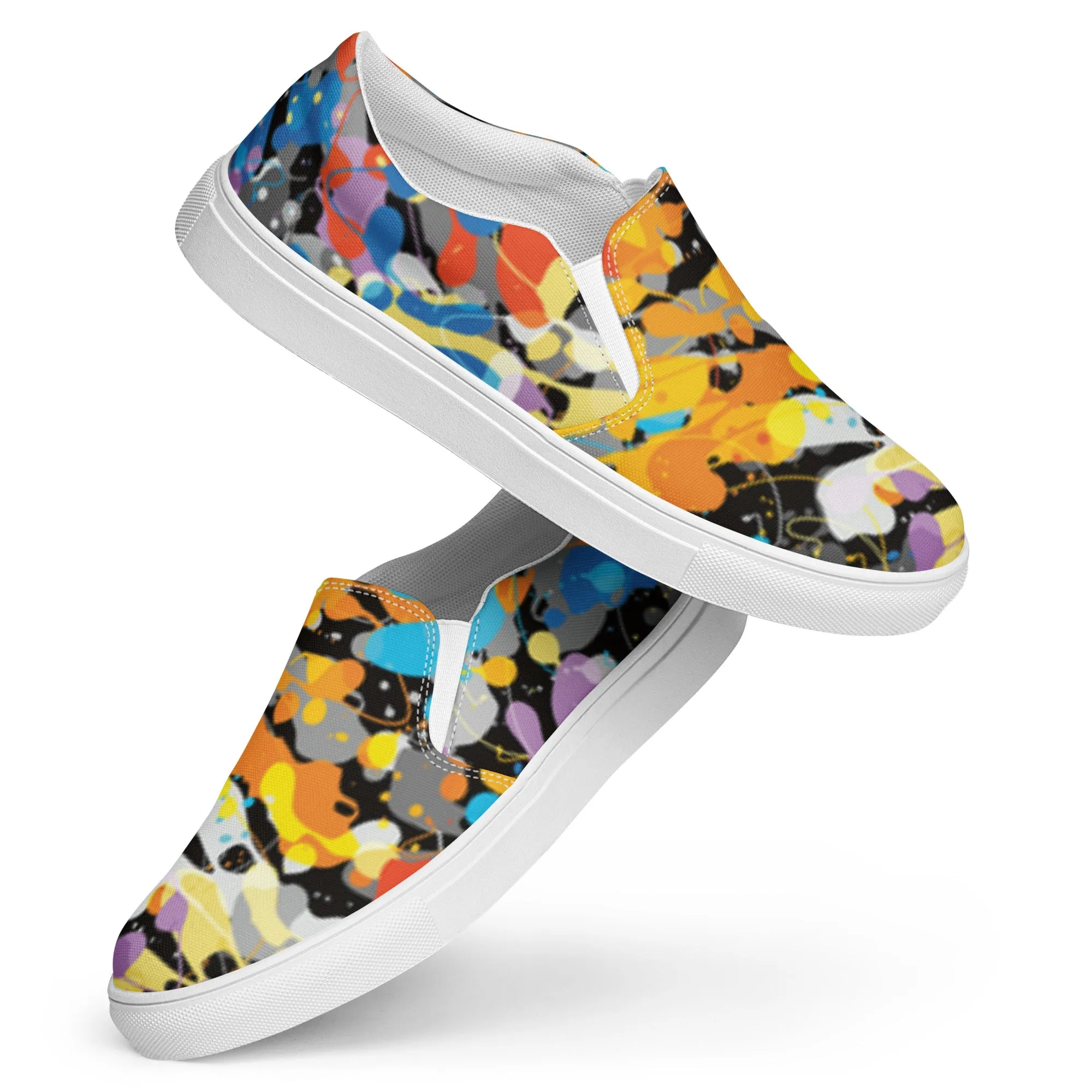 Colorful lava print Women's slip-on shoes