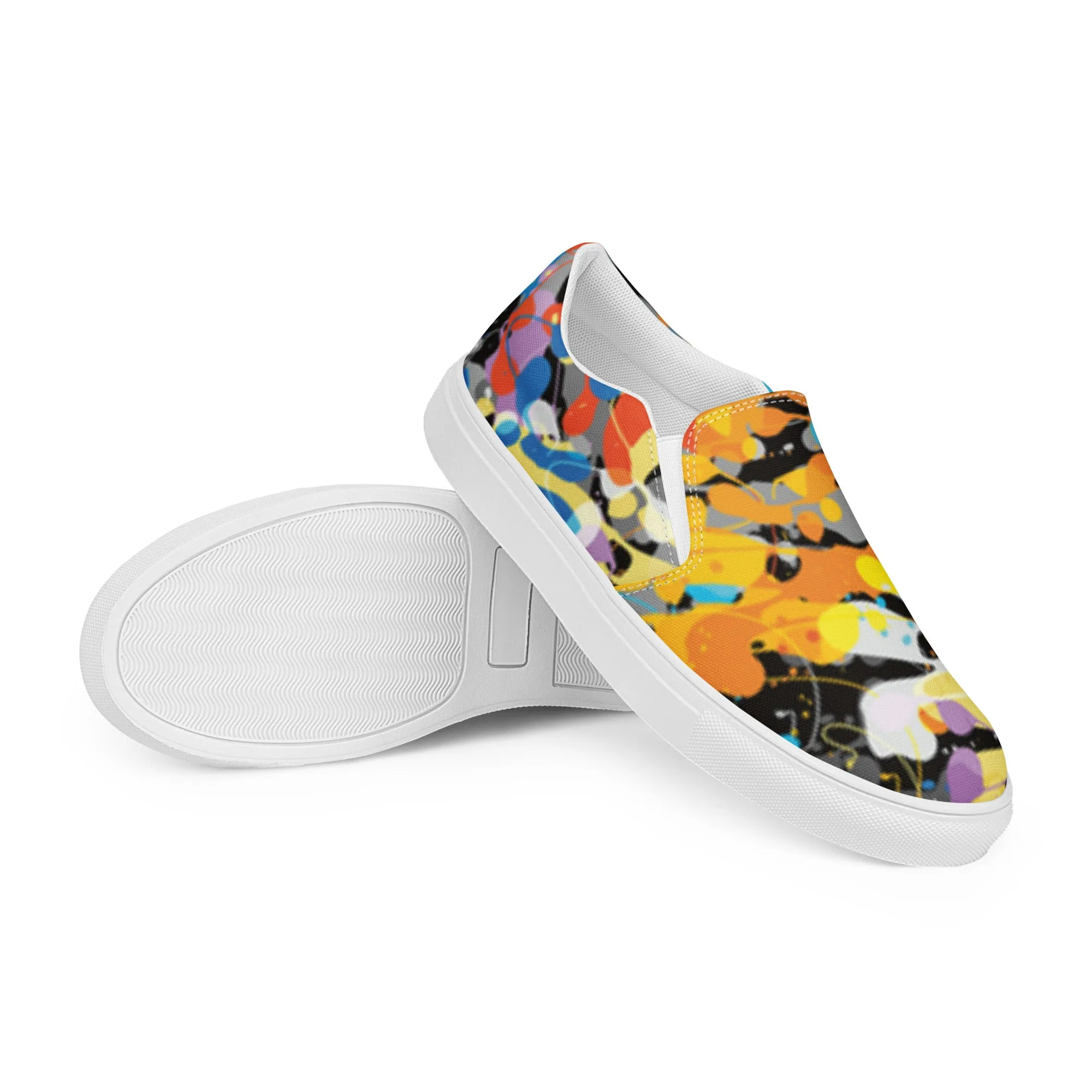 Colorful lava print Women's slip-on shoes