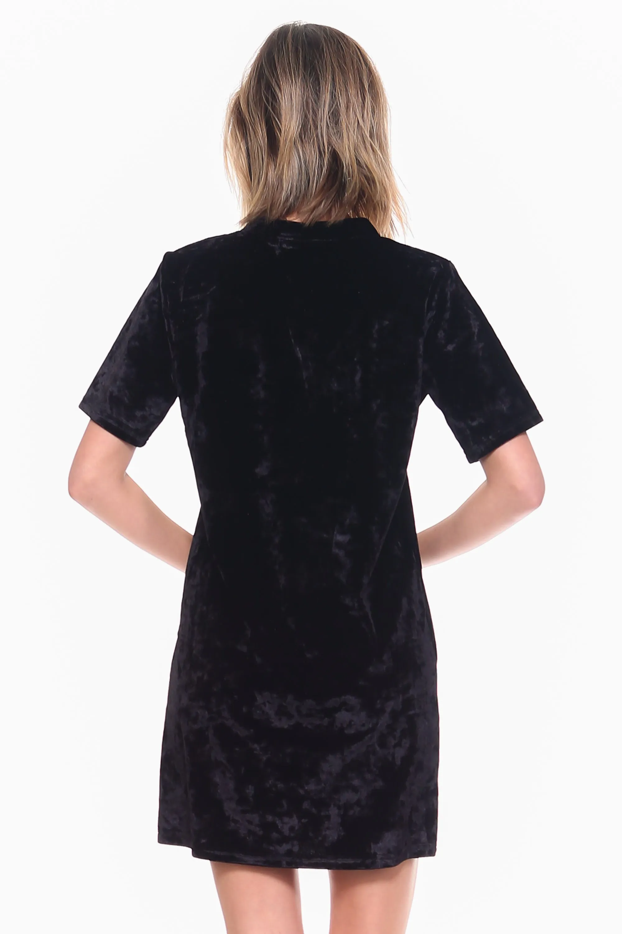 Crushed Velvet T-Shirt Dress