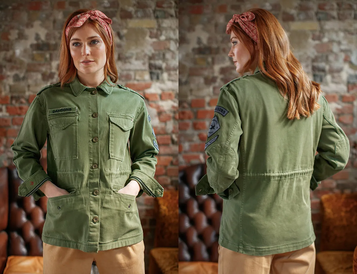 Damsons Combat Jacket Army Green