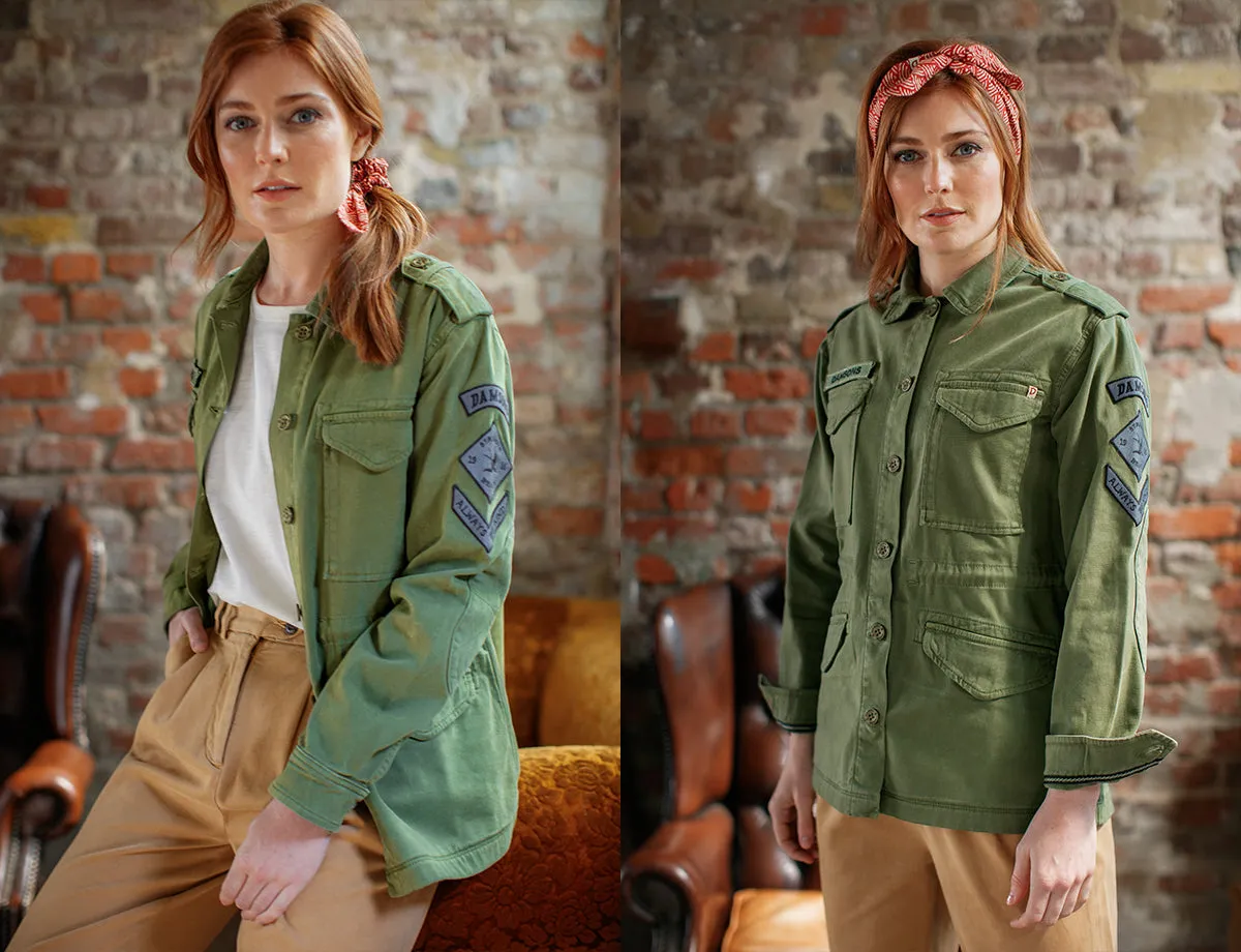 Damsons Combat Jacket Army Green