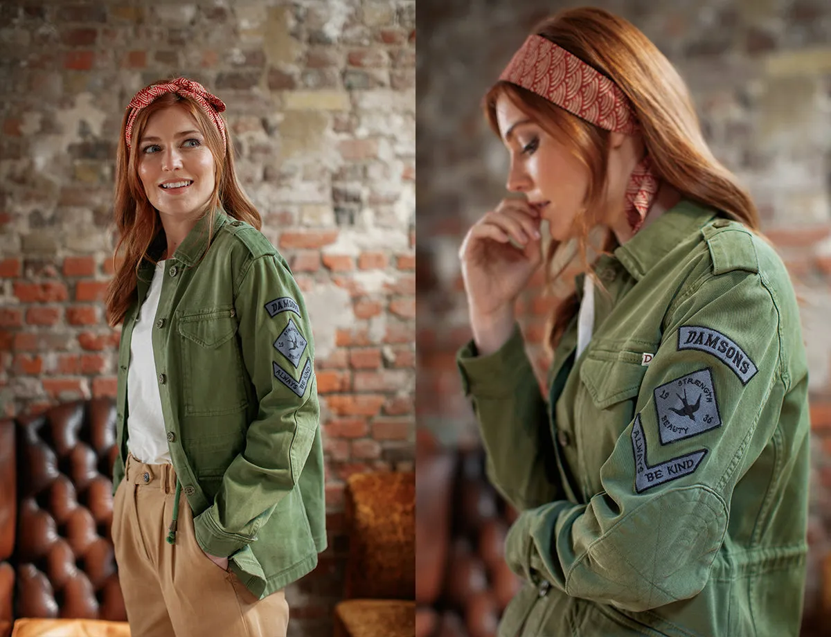 Damsons Combat Jacket Army Green