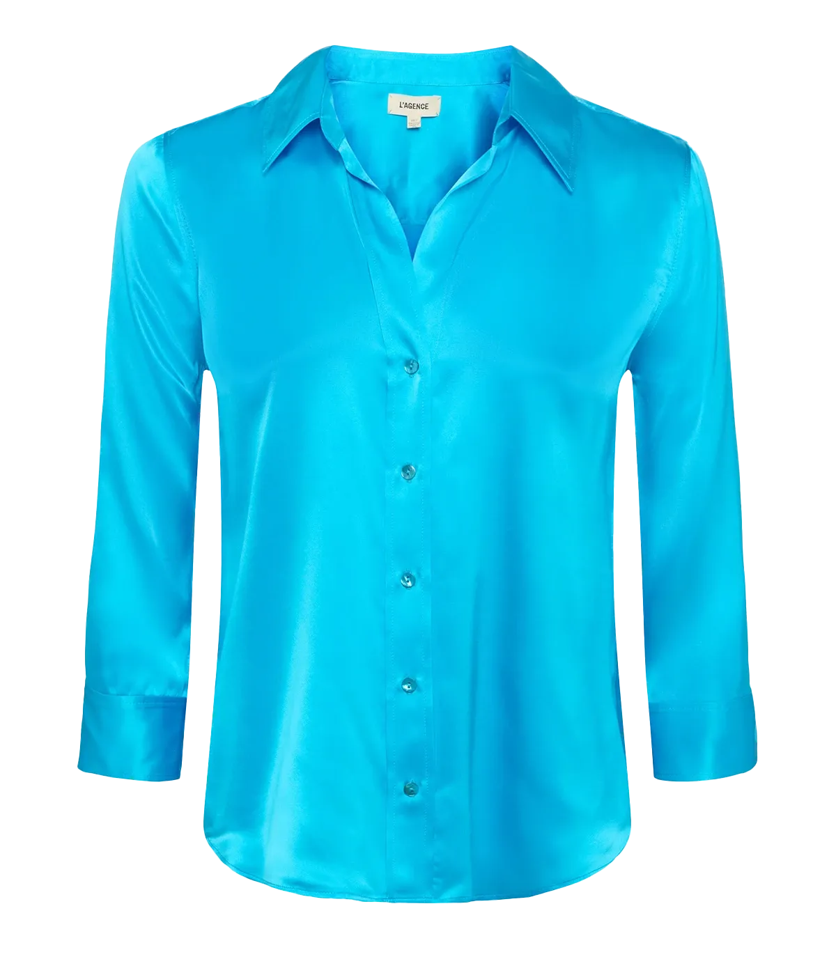 Dani 3/4 Sleeve Blouse in Bright Aqua