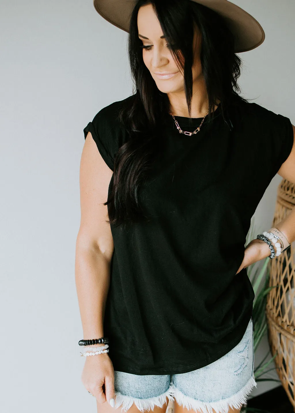 Daryon Rolled Sleeve Muscle Tee FINAL SALE